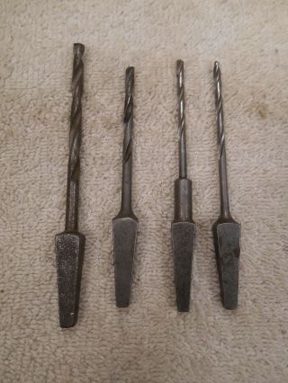 4 Vintage - Brace Twist Drill Bits Two 1/8’s 5/32 3/16