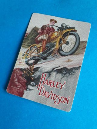 Vintage,  Swap/playing Cards,  Wide,  Man On Harley Davidson,  Motorbike.