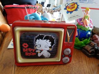 1999 Betty Boop Collectible Metal Tin/lunch Box W/tag