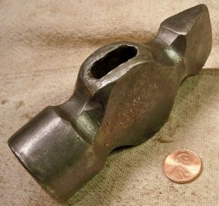 Blacksmith 1 3/4 Lb Straight Peen Hammer Head Old Anvil Tool Read