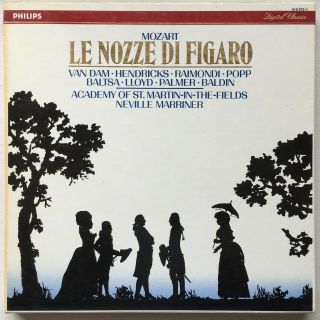 Marriner Mozart Le Nozze Di Figaro 3lp Box,  Booklet,  Poster Philips Digital Nm