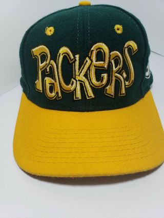 Vintage 90s GREEN BAY PACKERS Graffiti Snapback Drew Pearson Bubble Letter Hat 2