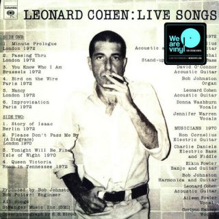 Leonard Cohen ‎–live Songs 180g Vinyl Lp