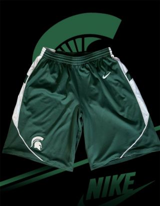 Nike Team Msu Michigan State Spartans Basketball Authentic Shorts Men 