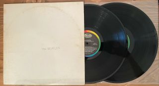 The Beatles White Album Vinyl Lp Capitol Swbo - 101 Reissue 1986 Rainbow Label