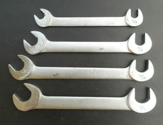 INDESTRO Open End Angle Wrench (4) 3/8 1/2 5/8 3/4 USA 2