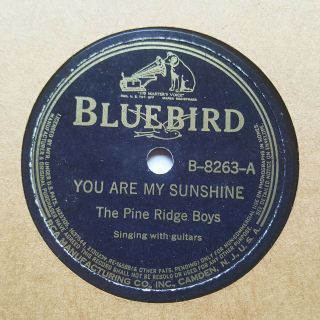 The Pine Ridge Boys You Are My Sunshine/farther Along Bluebird 8263 E,  /ee,  Hear