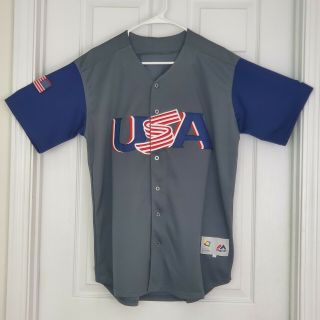 Majestic Team Usa 2017 World Baseball Classic Jersey Size 40 Men 