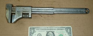 Vintage Diamond Tool & Horseshoe Co.  12 " Adjustable Wrench,  Usa,  Old Mechanic Tool