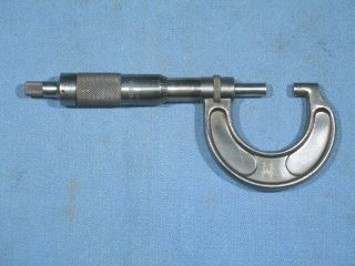 Vintage Brown & Sharpe No.  59 0 - 1 " Micrometer W/ratchet Stop & Lock Nut Usa Tool