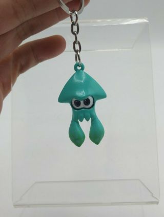 Splatoon Turquoise Squid Keychain 2015 Nintendo 2”