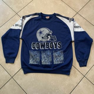 Rare Vintage 90s Team Rated Dallas Cowboys Crewneck Sweatshirt Large Vtg Usa Nfl
