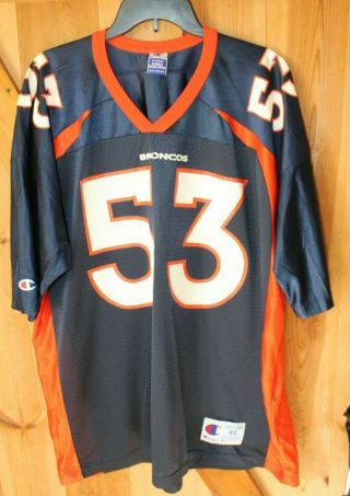 Bill Romanowski Denver Broncos Vintage Champion Nfl Jersey Size Xl 48
