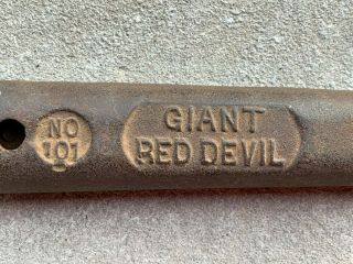 Giant Red Devil No 101 Smith & Hemenway Co Jamestown Ny Usa 19 " Nail Puller