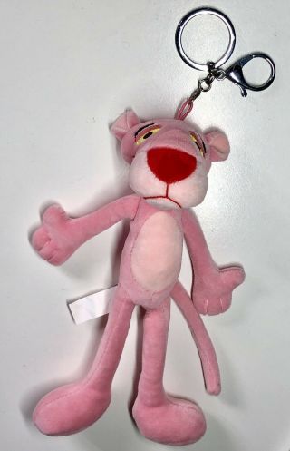 Pink Panther Key Ring 19cm Soft Plush Stuffed Panther From Miniso