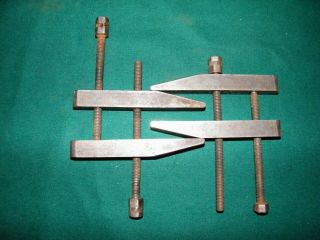 2 Vintage Starrett 5 " Jaw Machinist Toolmakers Parallel Clamp Made In Usa