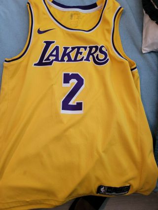 Xl Nike Lonzo Ball Los Angeles Lakers Icon Edition Gold Swingman Jersey