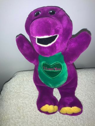 Barney I Love You Stuffed Plush Toy Animal Doll Dinosaur Purple 10 "
