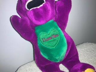 Barney I love You Stuffed Plush Toy Animal Doll Dinosaur Purple 10 