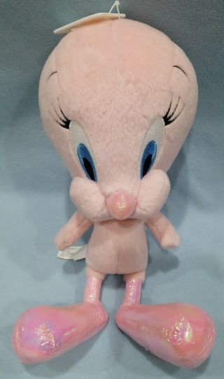 Tweety Bird Pink Back In Action 11 " Plush Looney Tunes Warner Bros