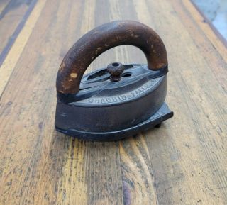 Rare Antique Tools Cast Sad Iron & Trivet 1834 Vintage Kitchen Farm Chagrin ☆us