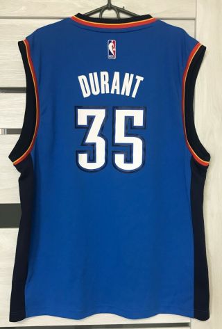Nba Oklahoma City Thunder №35 Kevin Durant Adidas Shirt Jersey Size L