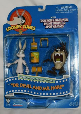 1997 Looney Tunes Bugs Bunny & Tasmanian Devil As Mr.  Hare And Dr.  Devil