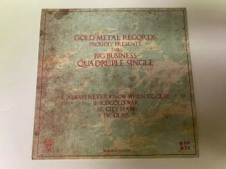 BIG BUSINESS QUADRUPLE SINGLE LP RECORD PURPLE VINYL NEAR CONDIITON 2