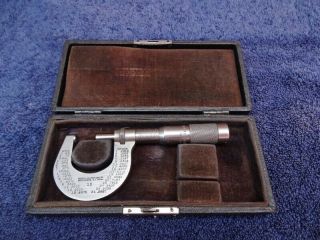 Brown & Sharpe Machinist Micrometer 0 " - 1 " No.  13 W/case Usa