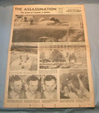 1963 Newspaper Jfk Kennedy Assassination Los Angeles Herald Examiner Elvis Ad