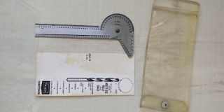 CRAFTSMAN TOOL VTG 9 - 4026 Machinist Protractor square drill point gauge USA 3