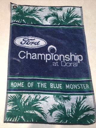 Ford Pga Open 2006 Tiger Win Towel Sir Christopher Hatton Doral Blue Monster