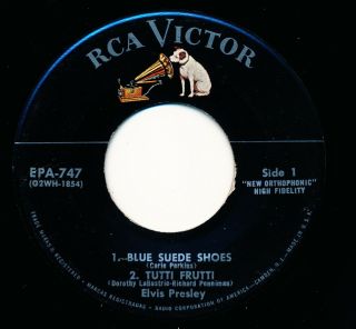 Elvis Presley - Blue Suede Shoes / Tutti Frutti / I Got A Woman - 45 Record Vg,