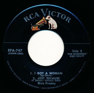 ELVIS PRESLEY - BLUE SUEDE SHOES / TUTTI FRUTTI / I GOT A WOMAN - 45 Record VG, 2
