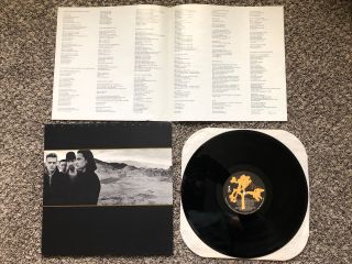 U2 The Joshua Tree Vinyl Lp With Lyric Sheet Insert