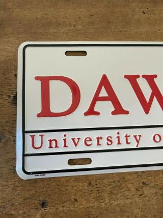 EUC university of georgia uga Dawg license plate fram white and red 3D very rare 3