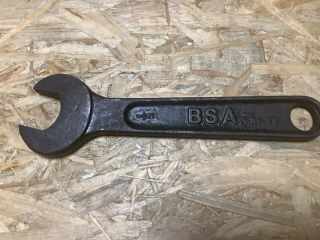 Vintage Bsa No.  26 Single Open Ended Spanner Wrench Motorcycle Tool Kit.