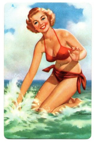 Lady Swap Cards Vintage Playing Card Pin Up Risque