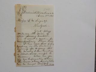 Antique Letter 1863 Fredericktown Knox County Ohio History Paper Civil War Era