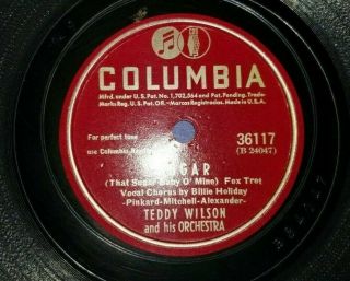 TEDDY WILSON With BILLIE HOLIDAY / Sugar - More Than You Know / COLUMBIA 78rpm 2