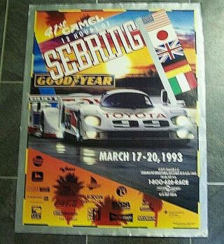 1993 Mobil 1 12 Hours Of Sebring Race Poster,
