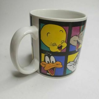 Vtg Warner Bros 1994 Bugs Bunny Sylvester Tweety Daffy Duck Taz Coyote 32oz Mug