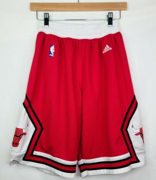 Chicago Bulls Adidas Nba Authentic Red White Shorts Men’s Small Vintage Style