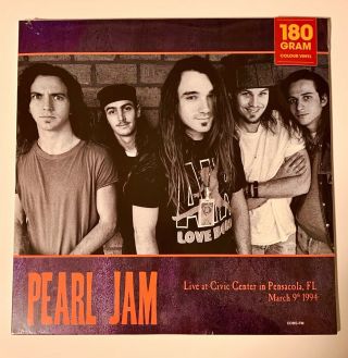 Pearl Jam - Live In Florida 1994 Colored Vinyl Record 180g 2x Lp Rare