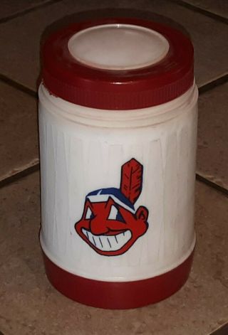 Banned Chief Wahoo Logo Cleveland Indians Quaker Chewy Dipps Promo Thermos Vtg