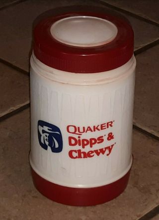 BANNED CHIEF WAHOO LOGO CLEVELAND INDIANS Quaker Chewy Dipps PROMO THERMOS vtg 2