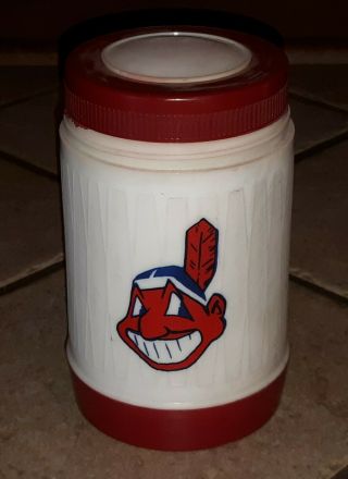 BANNED CHIEF WAHOO LOGO CLEVELAND INDIANS Quaker Chewy Dipps PROMO THERMOS vtg 3
