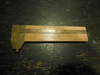 Stanley No.  136 Boxwood And Brass Sliding Caliper Rule No.  136