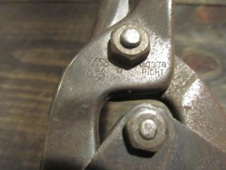 Vintage Wiss Tin Snips Cutters Usa 10 " Locking M2 Metal Master