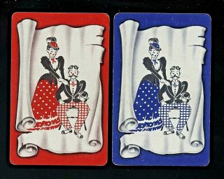 2 Listed Swap Playing Cards Old Time Lady And Gent Having Photo Taken